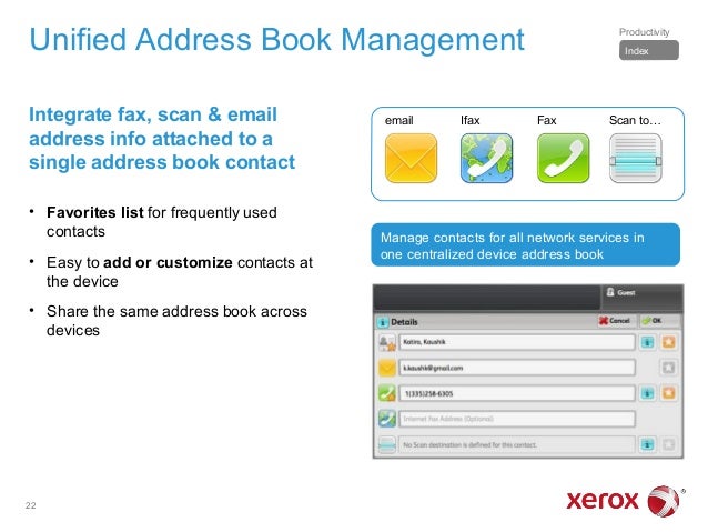 Xerox Address Book Manager